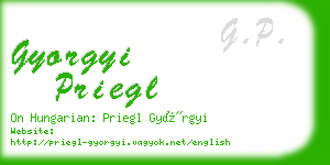 gyorgyi priegl business card